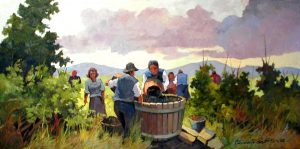 Claudio da Firenze le opere La vendemmia30x60 1