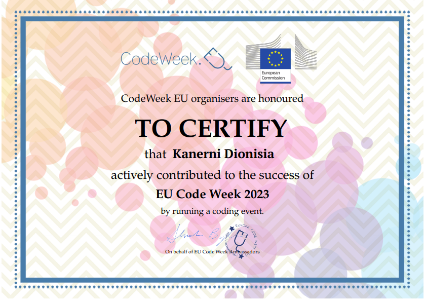 code week Κανερνή