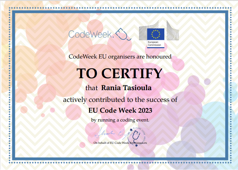 code week Τασιούλα