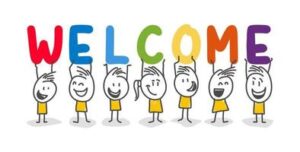 stick figures welcome free vector