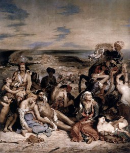 Ευγένιος Ντελακρουά (Ferdinand Victor Eugène Delacroix): Η ΣΦΑΓH ΤΗΣ ΧIΟΥ (Scène des massacres de Scio), 1824, ΜΟΥΣΕΙΟ του ΛΟΥΒΡΟΥ