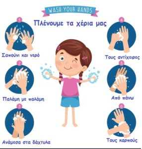 1 15818 Border Of Colorful Hand Prints Over White Clipart Illustration Αντίγραφο 1