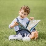 child with book