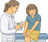 Girl Getting a Flu Shot