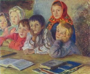 Bogdanov Belsky children in the class 1918