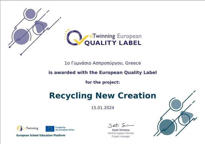 eTwinning:“Recycling new Creation”