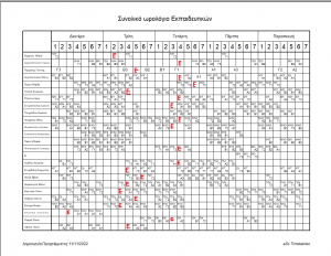 εβδομαδιαίο πρόγραμμα 2 1