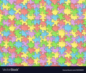 seamless pattern jigsaw puzzles vector 10153633