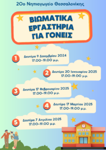 Βιωματικά εργαστήρια Αφίσα