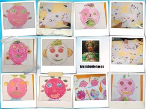 Arcimboldo faces Agathi Papathanasi 20th Kindergarten of Petroupolis