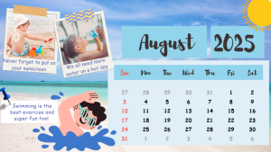 HEALTHY LIFESTYLE CALENDAR AUGUST