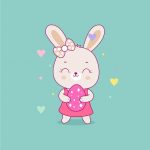 cute cartoon bunny girl illustration 354956 51