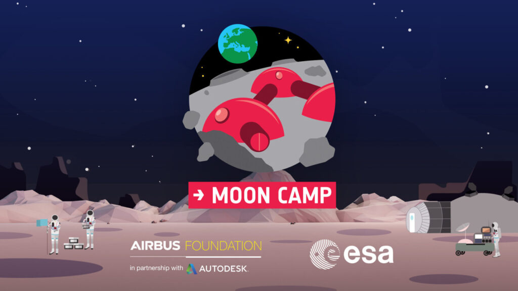 Moon camp banner with partners pillars