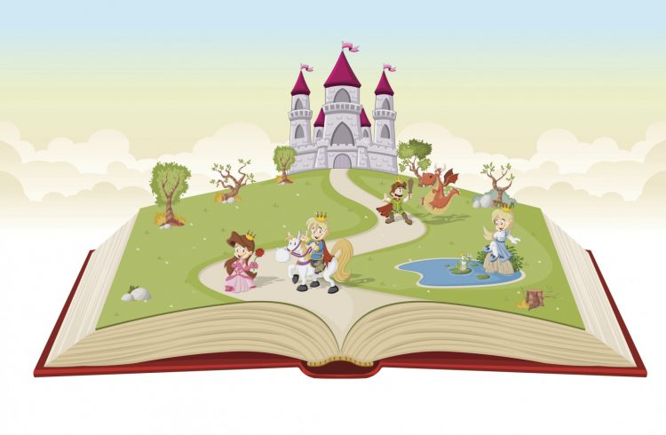 209431 2143x1399 Open book with fairy tale characters