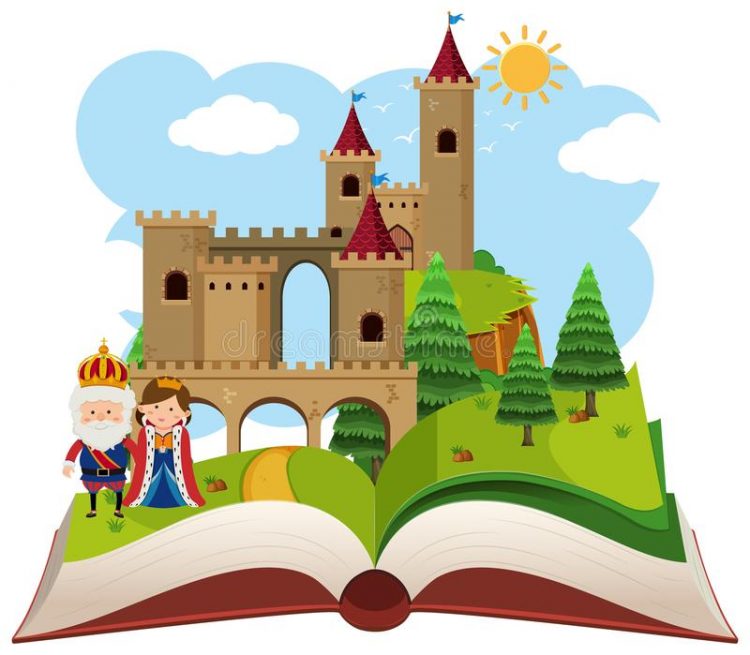 fantasy castle pop up book illustration fantasy castle pop up book 124230043