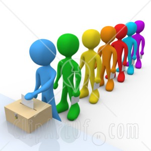 standing-at-the-front-of-a-line-of-diverse-voters-putting-their-voting-envelope-in-a-ballot-box-during-a-presidential-election-clipart-illustration-image