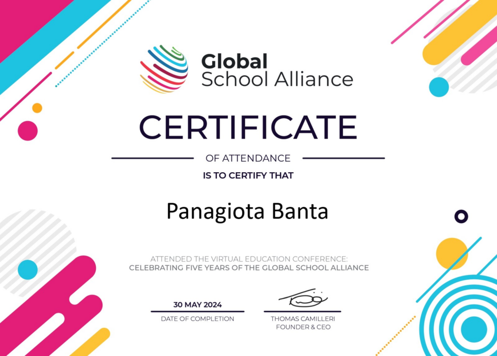 Certificate GLOBAL BANTA