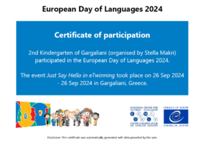 Certificate of Participation