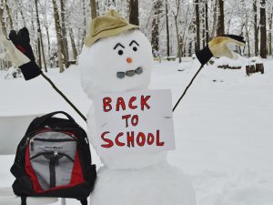 back to school snowman