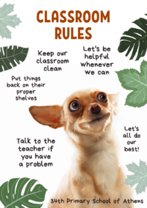 Green Forest Classroom Rules Poster