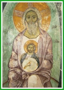 800px Holy Trinity Fresco from Saint Mary Koumbelidiki Church Detail 2