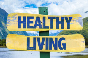 bigstock Healthy Living sign with mount 94479899 1