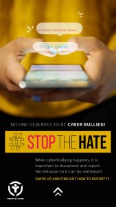 Stop The Hate Cyberbullying Instagram Story Made with PosterMyWall