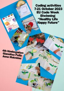 Coding activities 7 21 October 2023 EU Code Week Etwinning Healthy Life Happy Future