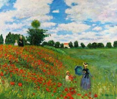 Field of poppies, Monet, 1873