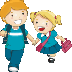 2 kids playing clipart 2