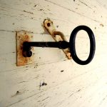 key lock open unlocked metal door