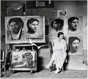 in Picasso’s studio Olga Khokhlova (June 17, 1891 – February 11, 1954)