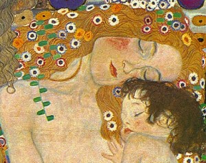 Three Ages of Woman - Mother and Child (Detail)-GUSTAV KLIMT