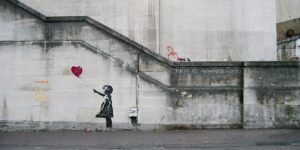 Banksy Girl and Heart Balloon 2840632113