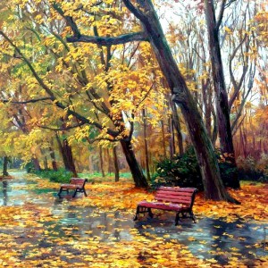 v-busygin-the-rain-in-the-autumn-park