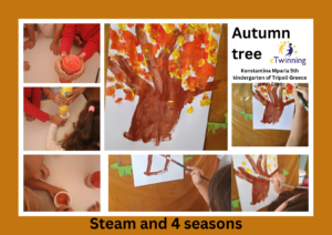 mixing colors autumn tree