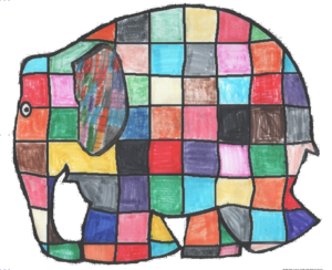 2013 Elmer elephant patchwork