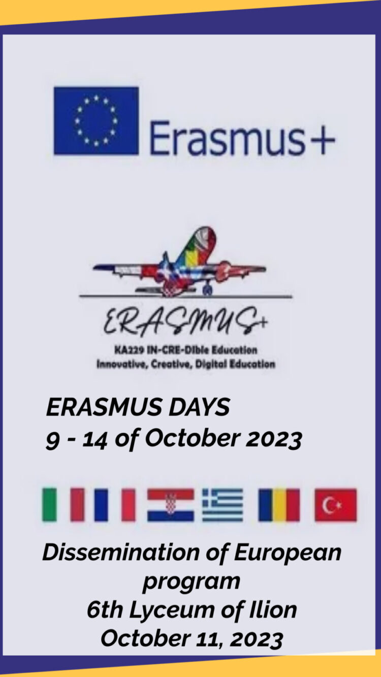 ERASMUS DAYS 2023 6th LYCEUM OF ILION