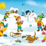 depositphotos 53531635 stock illustration winter cartoon with children