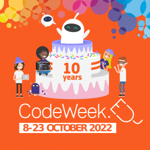 Codeweek2022 Birthday Cake