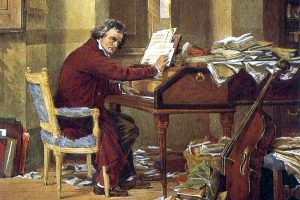 Beethoven at piano by Schloesser 1