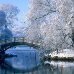 hiver pont enneigé
