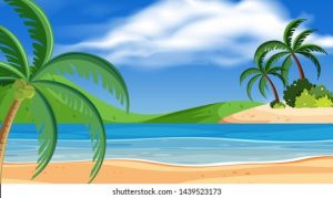 beautiful beach background scene illustration 260nw 1439523173