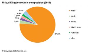 World Data ethnic composition pie chart United Kingdom