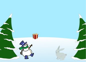 snowman gift rabbit