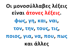 άτονες λέξεις