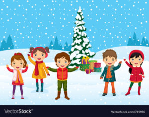 kids christmas time vector 745956