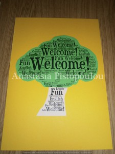 A "Welcome Tree", with the use of tagul.com
