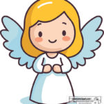 cartoon style cute angel clip art 1