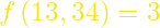 f\left(13,34\right)=3